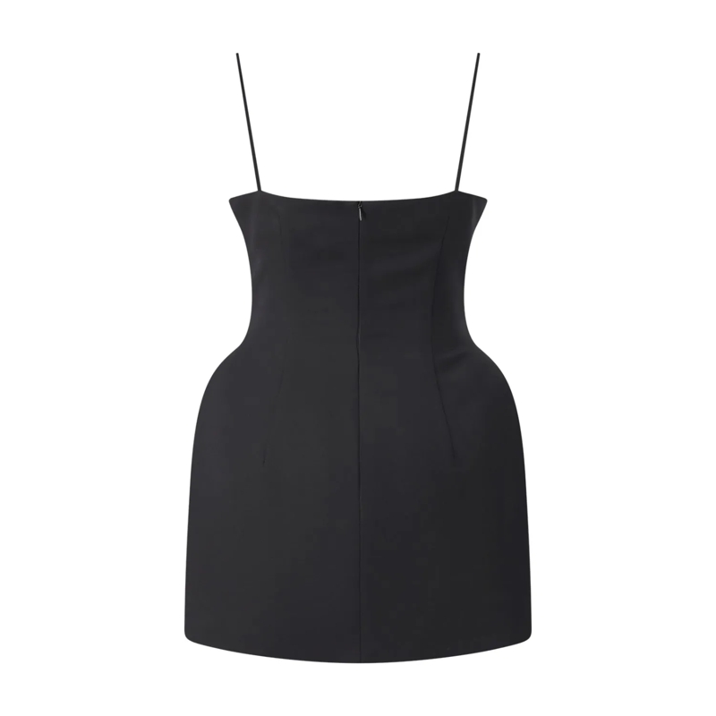 Magda Butrym Maxikleid Minikleid aus Baumwoll-Seide-Mix schwarz(Image 2)