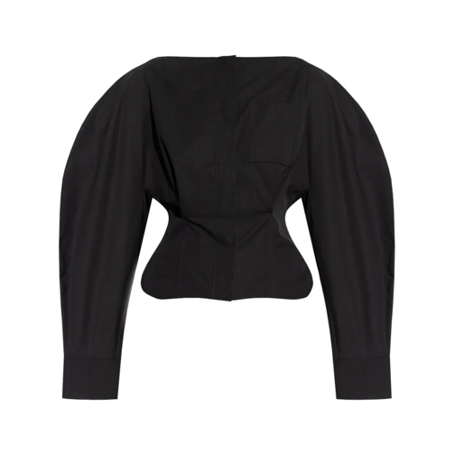 Jacquemus Hemden Barco Shirt With Cut-Out Details Black