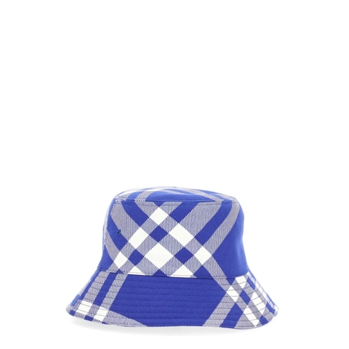 Burberry Hut Bucket Check Hat Blue