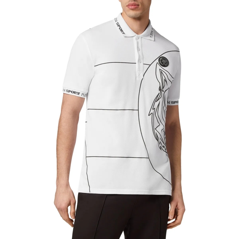 Plein Sport Top Poloshirt Tiger weiss(Image 4)