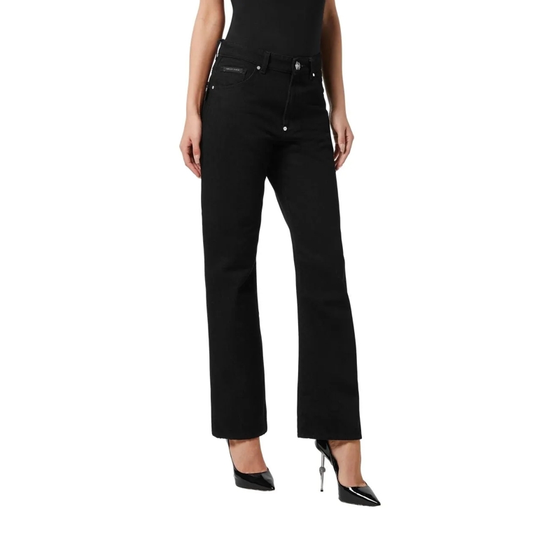 Philipp Plein Jeans mit geradem Bein Gerader Schnitt Hexagon schwarz(Image 4)