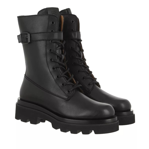 Toral Lace-Up Boot With Track Sole Black Enkellaars