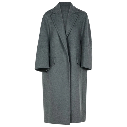 Max Mara Übergangsmäntel Asburgo1234' Grey Cashmere Blend Coat Grey