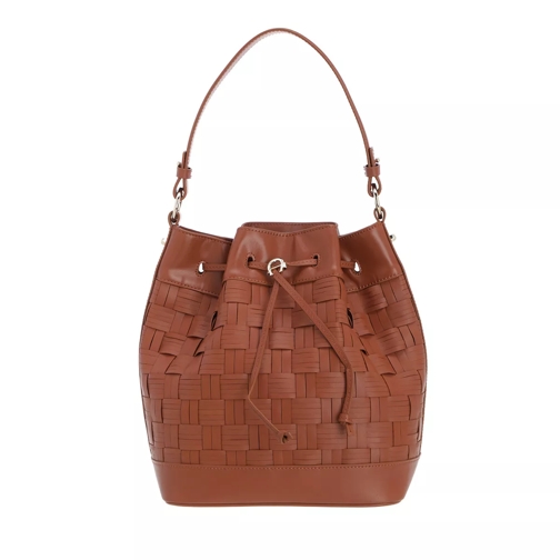 AIGNER Tara Handbag Cognac Brown Bucket Bag