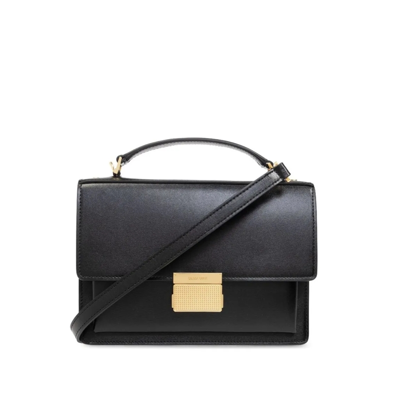 Golden Goose Schultertasche Structured Calf Leather Bag Black