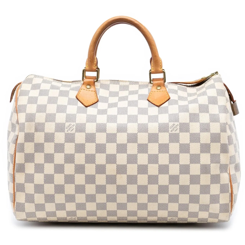 Louis Vuitton Fourre-tout Damier Azur Speedy 35 weiß