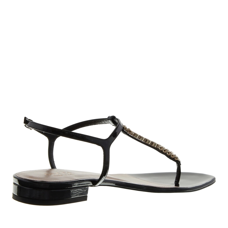 Gucci Signoria T Strap Sandals Black Sandal