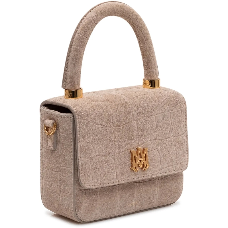 Amiri Fourre-tout Mini Borsa in Suede con Manico taupe(Image 3)