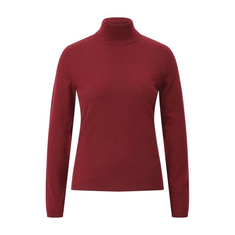 Max Mara Pullover Rollkragenpullover Meana aus Kaschmir Dunkelrot