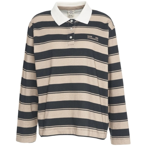 Baum Und Pferdgarten T-shirts Striped polo shirt 'Jeanne' beige