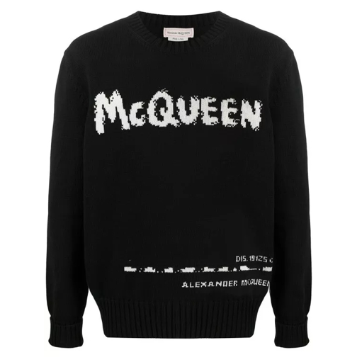 Alexander McQueen Black Logo Sweater Black Pull