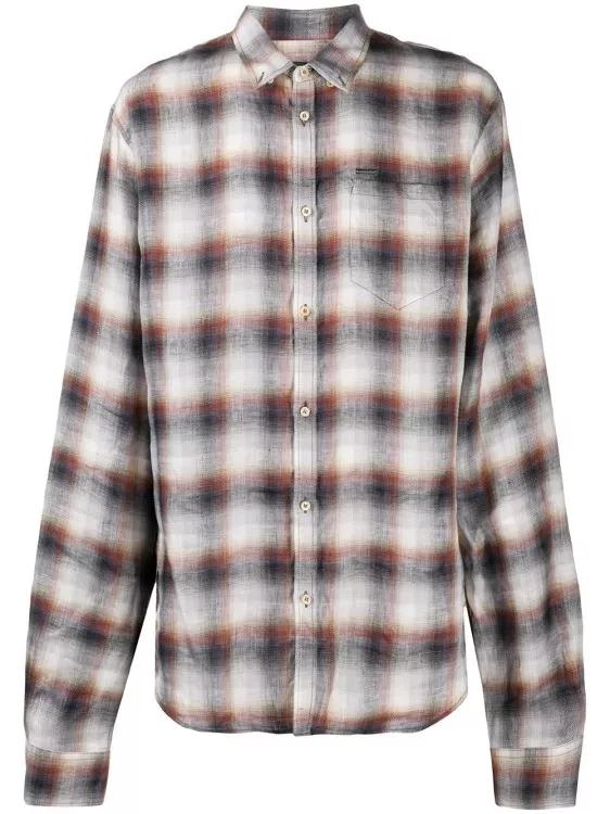 Dsquared2 - Grey/Black Linen Plaid Shirt - Größe 50 - multi