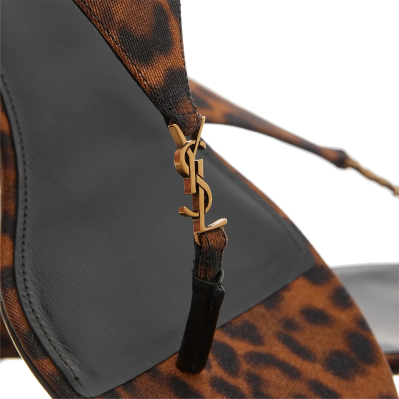 Saint Laurent Sandaletten mit Absatz Cassandra Sandals Naturale(Image 5)
