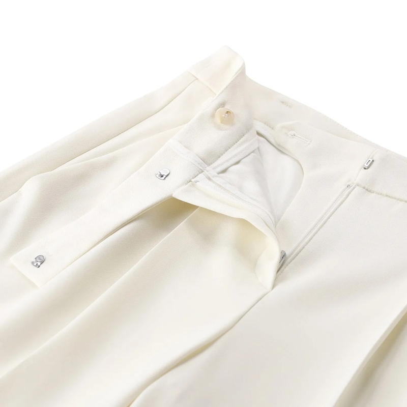 windsor.  Weite Stoffhose aus Schurwolle weiß(Image 3)