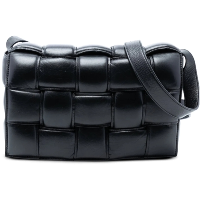 Bottega Veneta Schultertasche Nappa Intrecciato Padded Cassette Crossbody schwarz