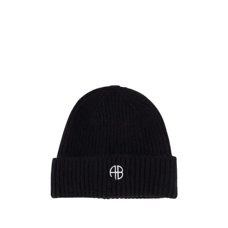 Anine Bing Hoed Elia Beanie - Wool - Black Black