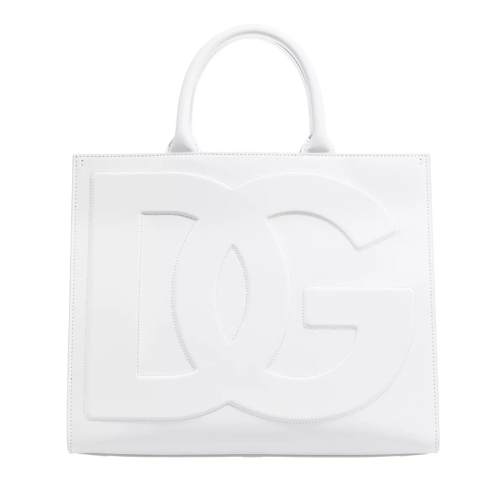 Dolce&Gabbana Calfskin Shoulder Bag White Draagtas