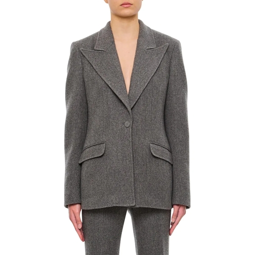 Gabriela Hearst Blazer Leiva Single Breasted Jacket Grey