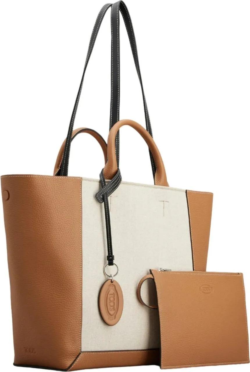 TOD'S Shoppers Bags Brownwhite in bruin