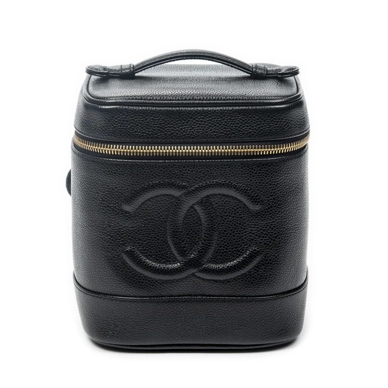 Chanel Crossbody Bag CC Tall Vanity Case schwarz