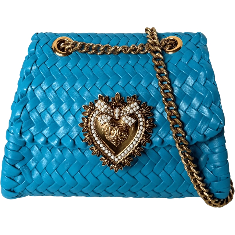 Dolce&Gabbana Schultertasche Dolce & Gabbana kleine Devotion Umhangetasche Blau blau