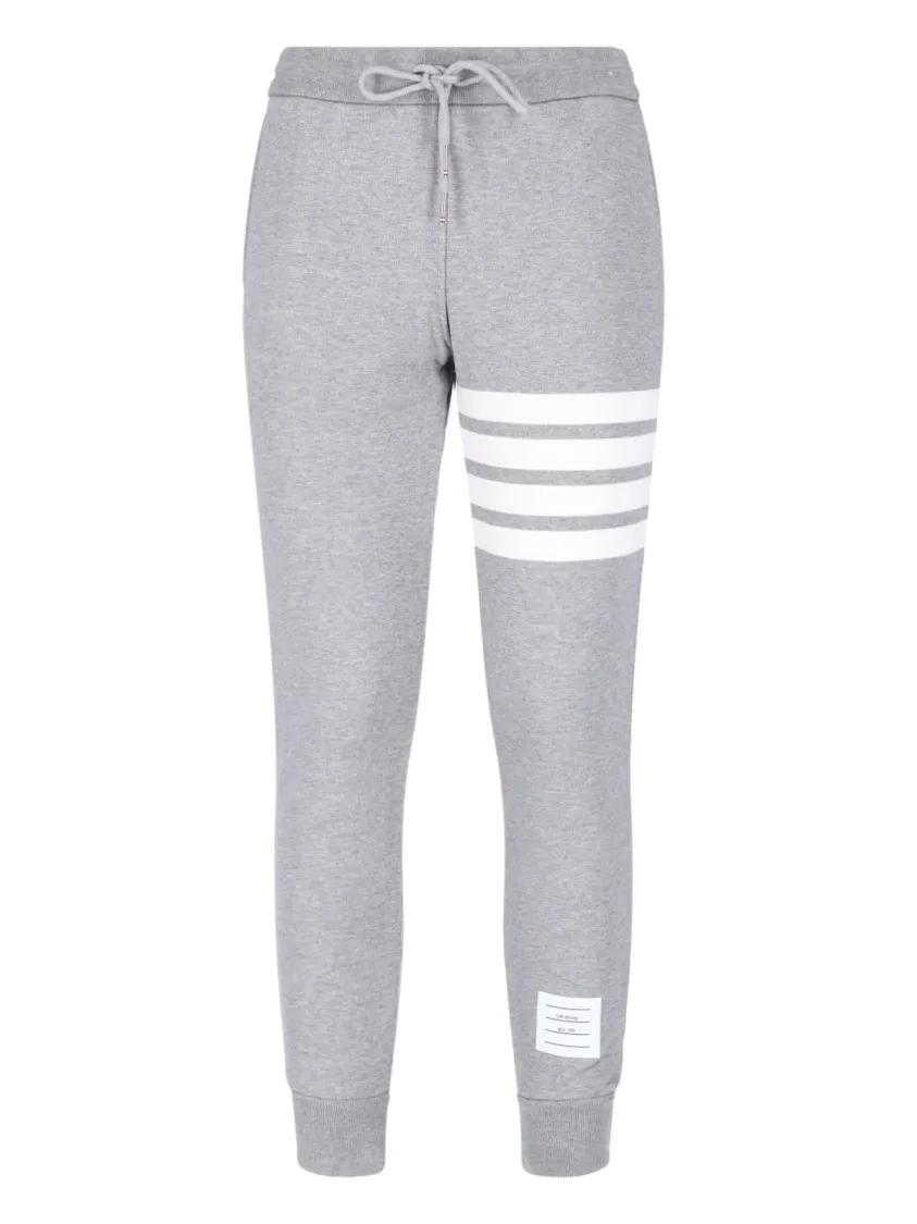 Thumbnail - Thom Browne - "4-Bar" Track Pants – Grey - Größe 40 - grau