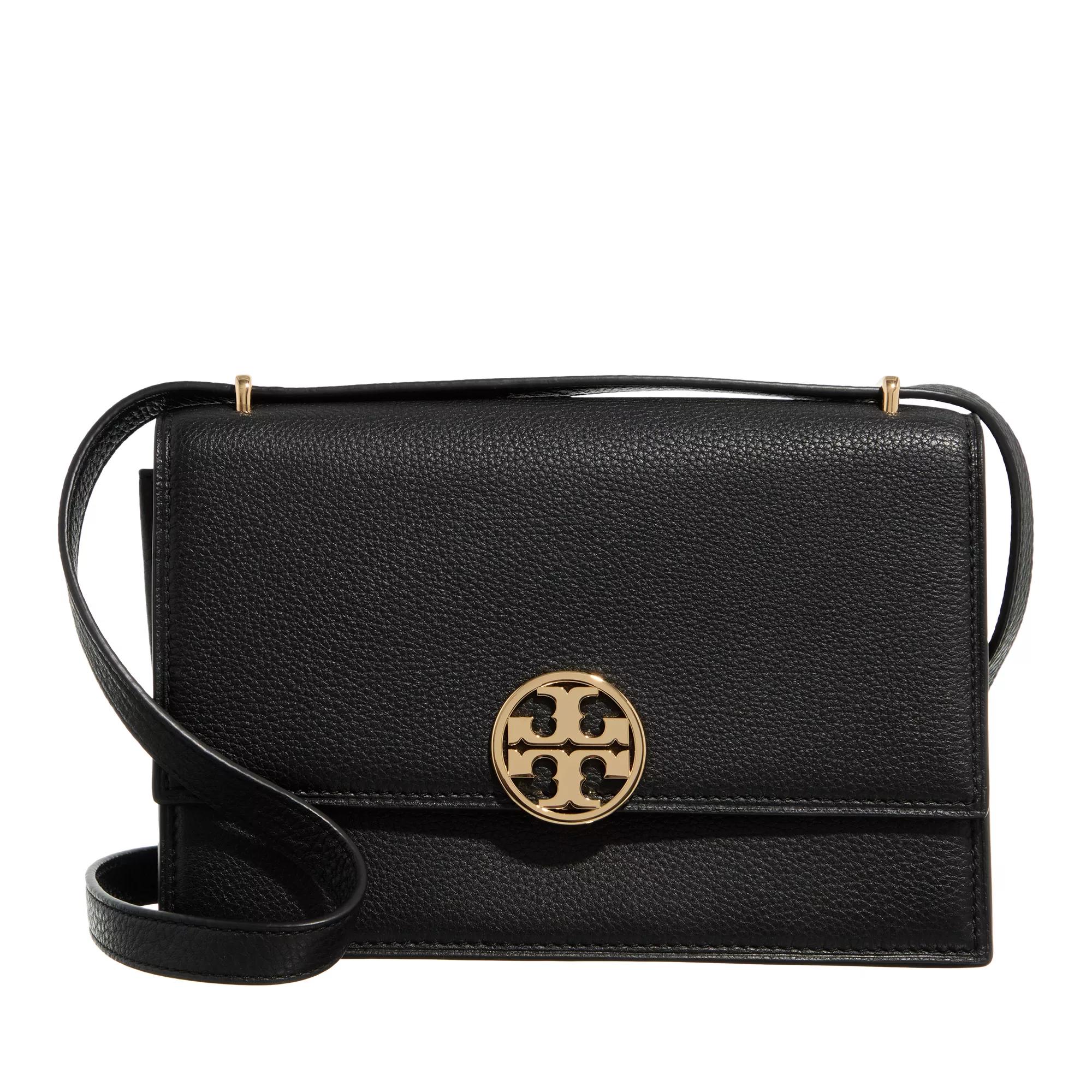 Black leather tory burch purse sale