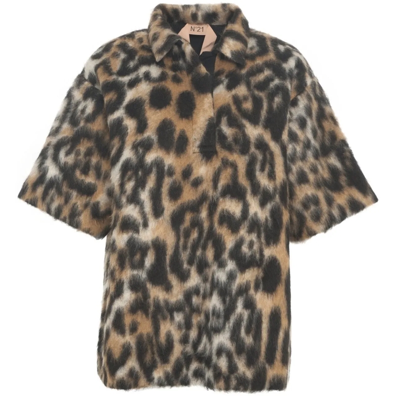 N°21 Veste de transition Leo-Print Polo braun