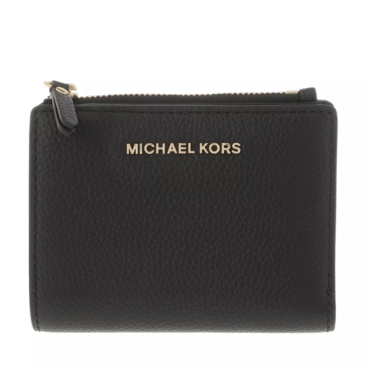 Michael Kors Jet Set Medium Snap Billfold Black Bi Fold Wallet