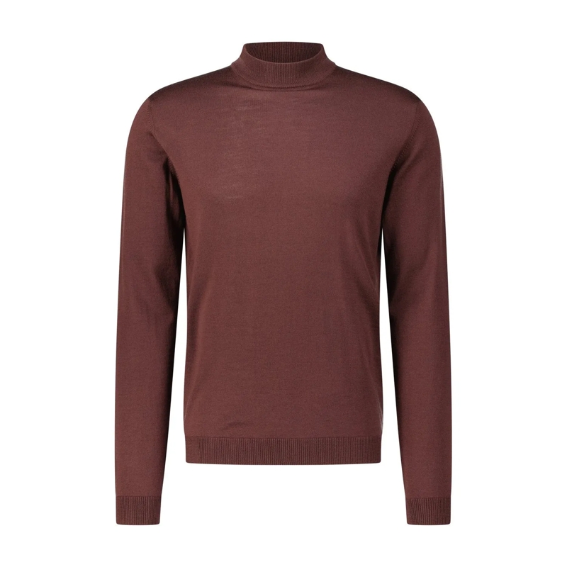 Roberto Collina  Stickpullover aus Wolle Dunkelrot