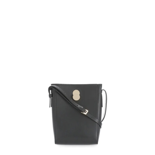 Fabiana Filippi Black Leather Shoulder Bag Black Schultertasche