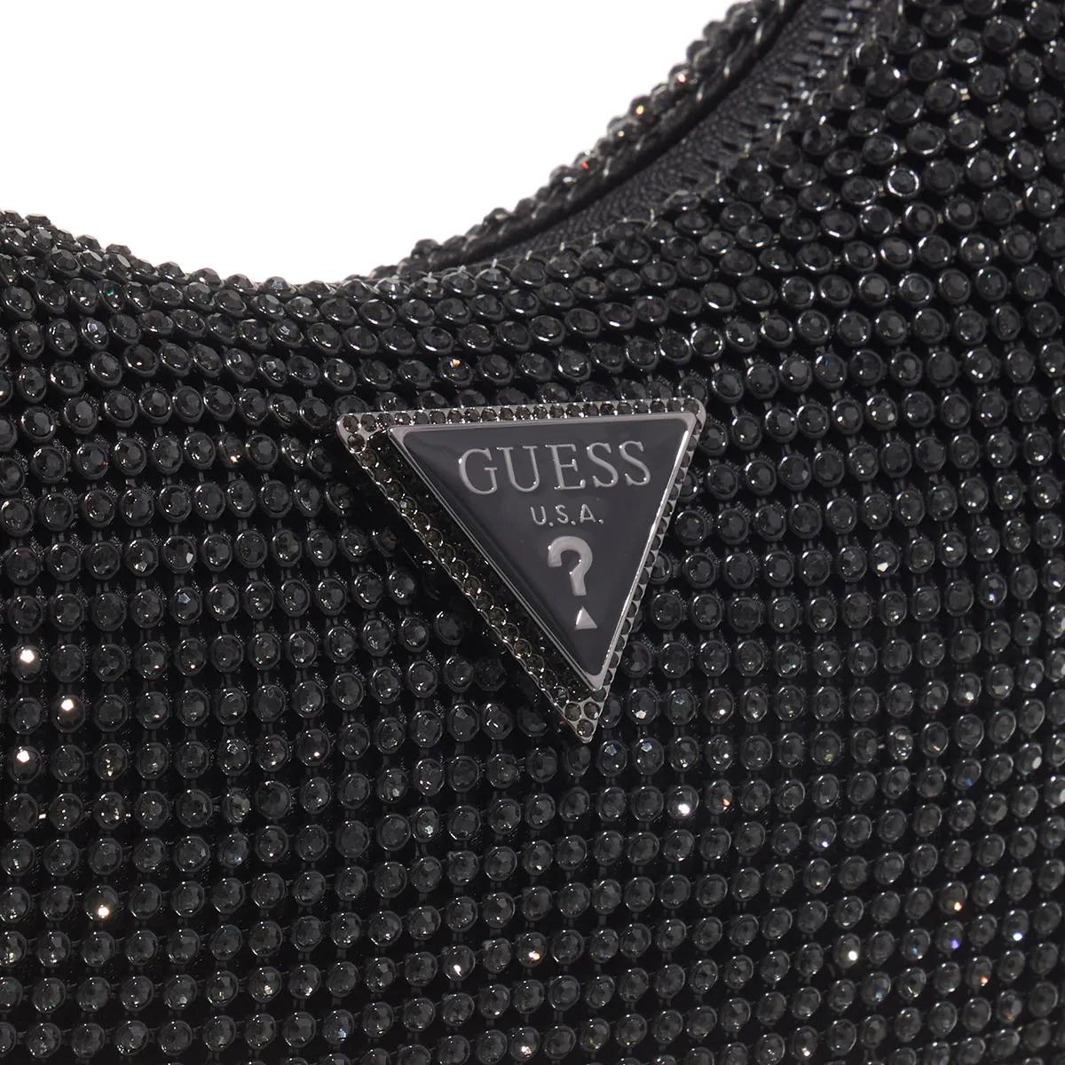 Guess Hobo bags Zalina Mini Top Zip Shldr Bag in zwart