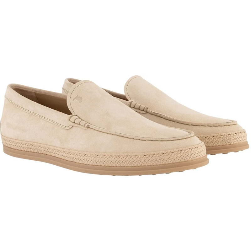 Tod's Loafer Flat Shoes Natural none