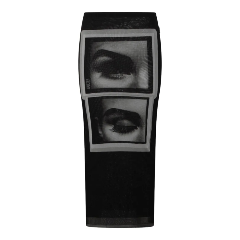 Jean Paul Gaultier Midi-jurk Form-Fitting Black Midi Dress Black