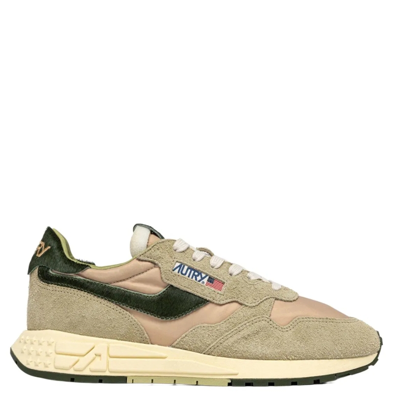 Autry International Lage-top sneaker Reelwind Low Nylon And Suede Sneakers Neutrals