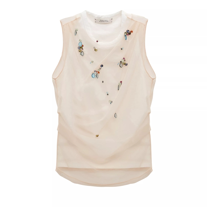 Dorothee Schumacher Ärmelloses Oberteil SPARKLING TOUCH Top 136 eggshell