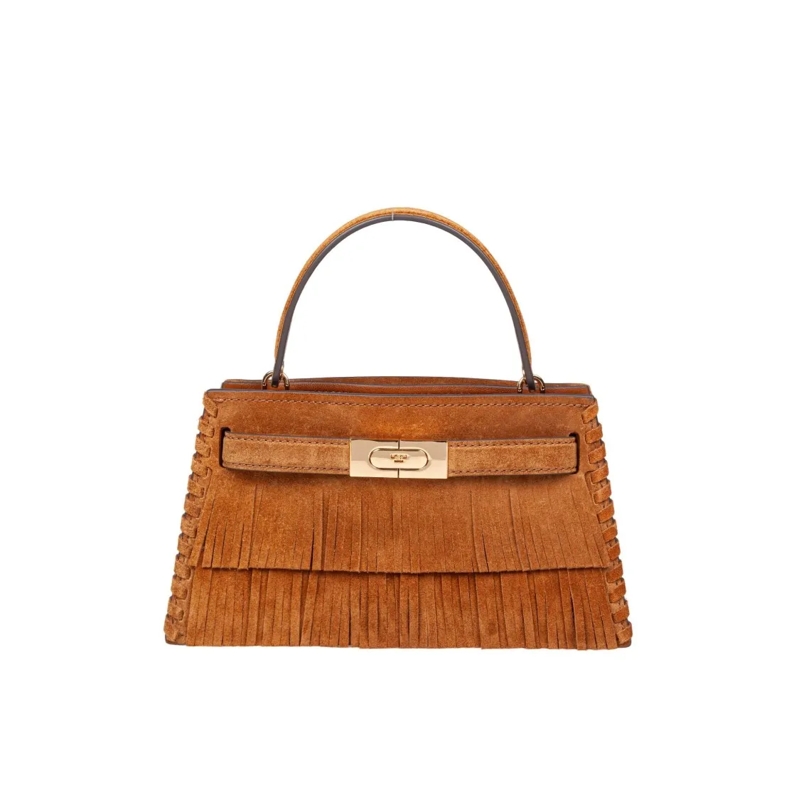 Tory Burch Schultertasche Lee Radziwill Mini Suede Handbag Brown