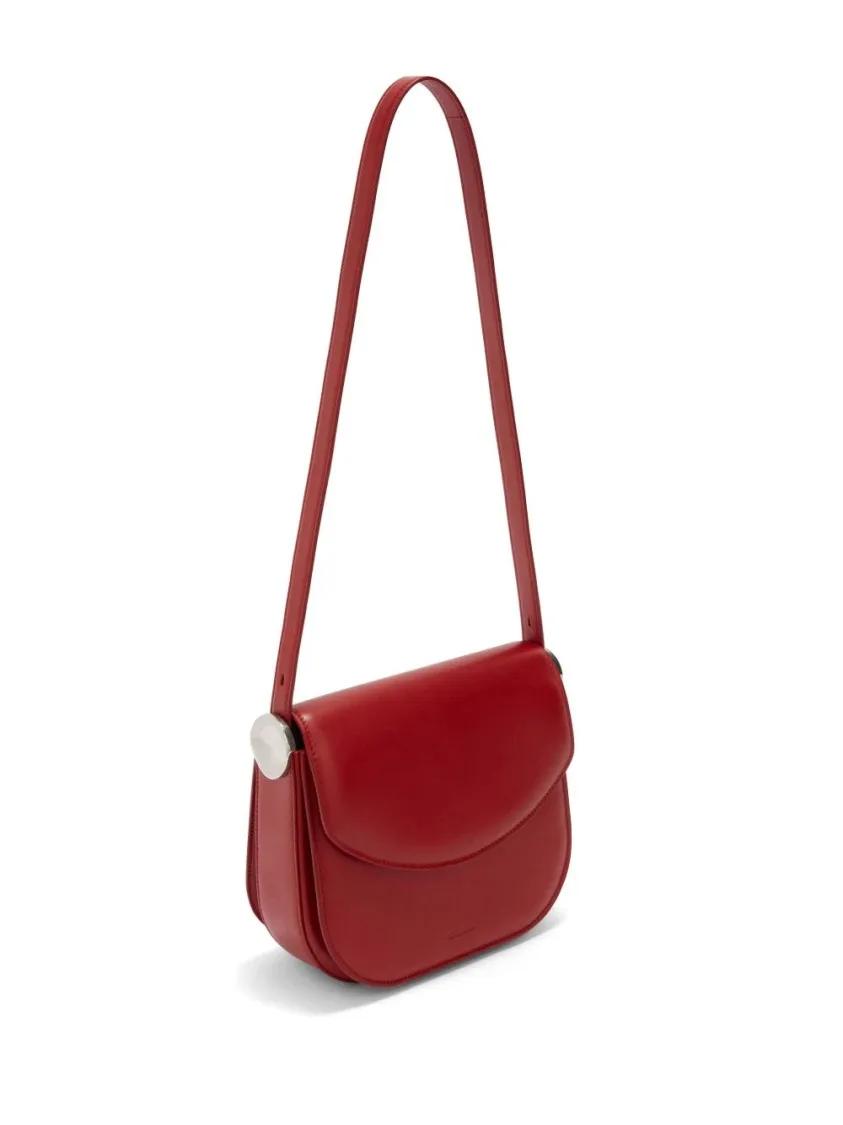 Jil Sander Hobo bags Coin Medium Shoulder Bag in rood