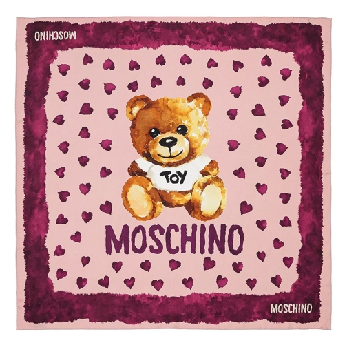 Moschino Scarf  90X90  cm Pink Leichter Schal