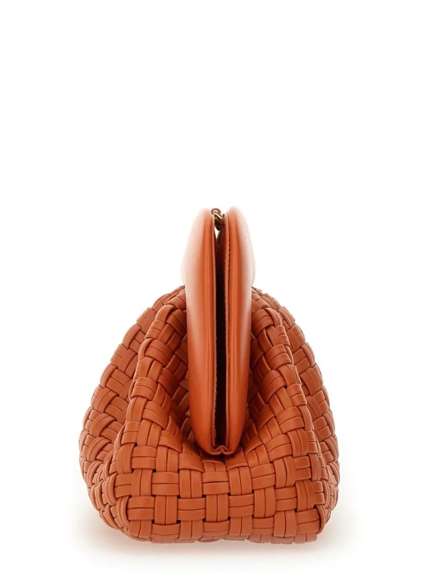 Themoirè Clutches "Tia Weaved" Micro Clutch in oranje