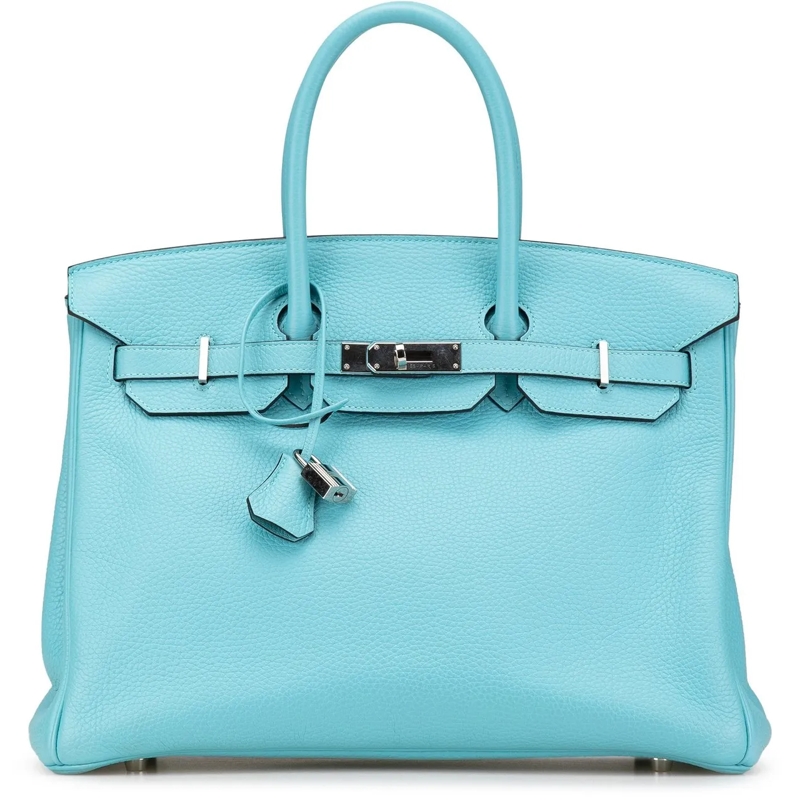 Hermès Tote Togo Birkin Retourne 35 blau