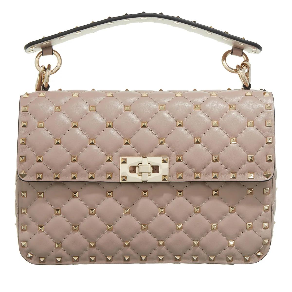 Valentino Garavani Crossbody Bags - Medium Shoulder Bag Rockstud Spike - Gr. unisize - in Taupe - für Damen