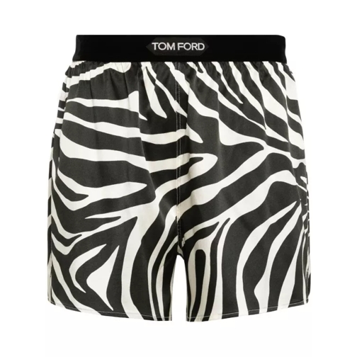 Tom Ford White/Black Zebra Shorts Black 