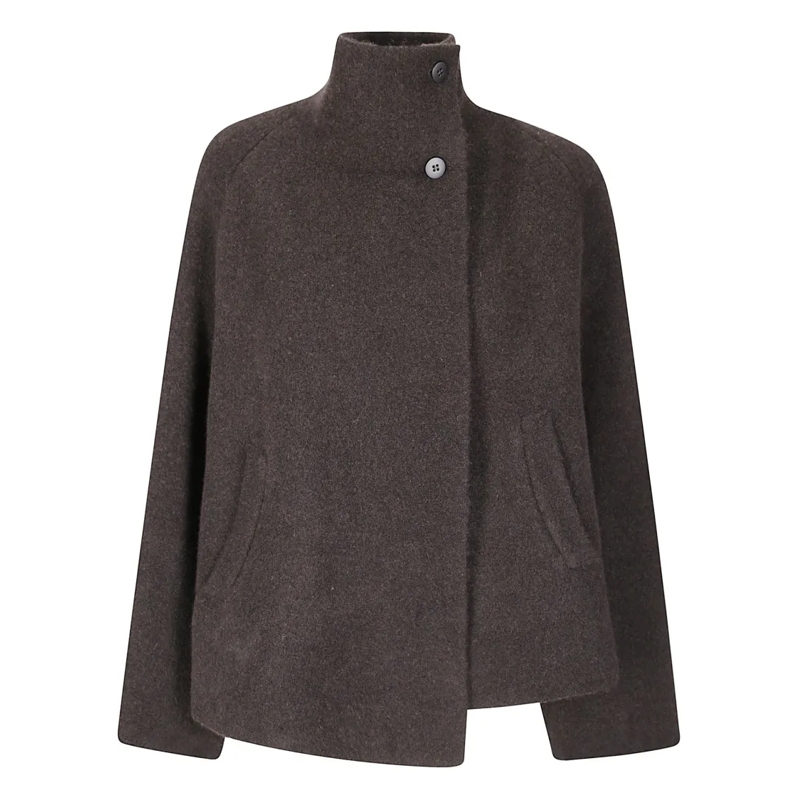 BOBOUTIC Veste de transition High Collar Jacket With Button Closure Grey