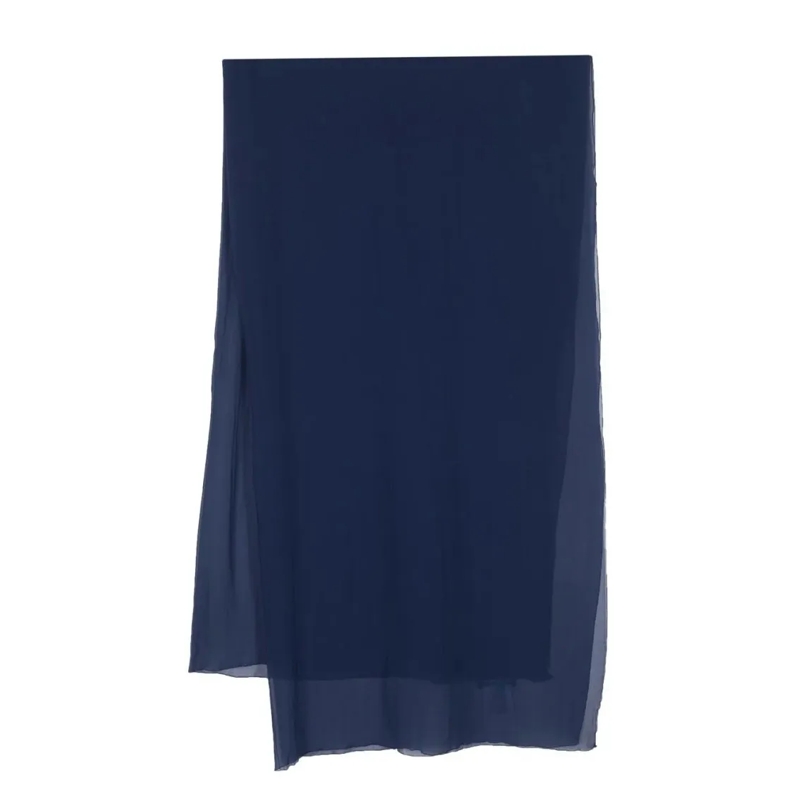 Alberta Ferretti Écharpe légère Flowing Neutral Scarf With Refined Sheen Black