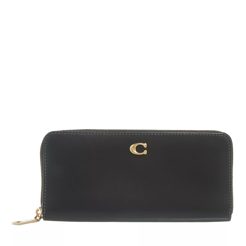 Coach Portemonnaie mit Zip-Around-Reißverschluss Smooth Leather Slim Accordion Zip Black