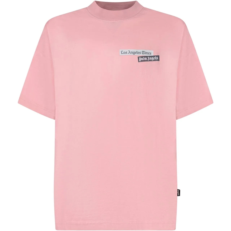 Palm Angels T-Shirt Palm Angels T-shirt rosa Los Angeles Times rose