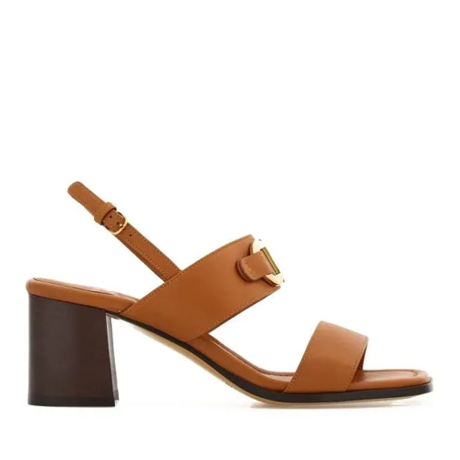 Salvatore Ferragamo Brown Gancini Sandals Brown Sandalo