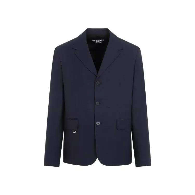 Jacquemus - Dark Navy La Veste Cabri Jacket - Größe 50 - beige