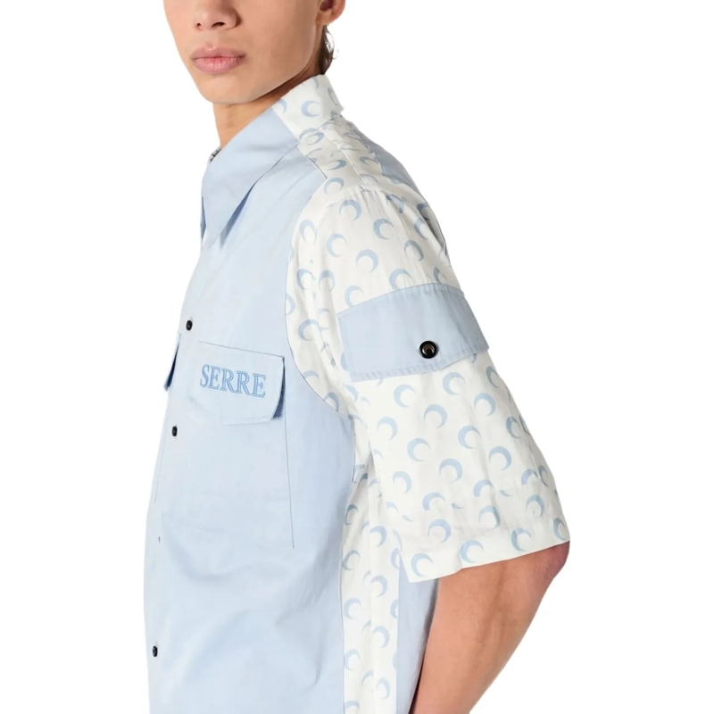 Marine Serre Haut décontracté Shirts White hellblau(Image 3)